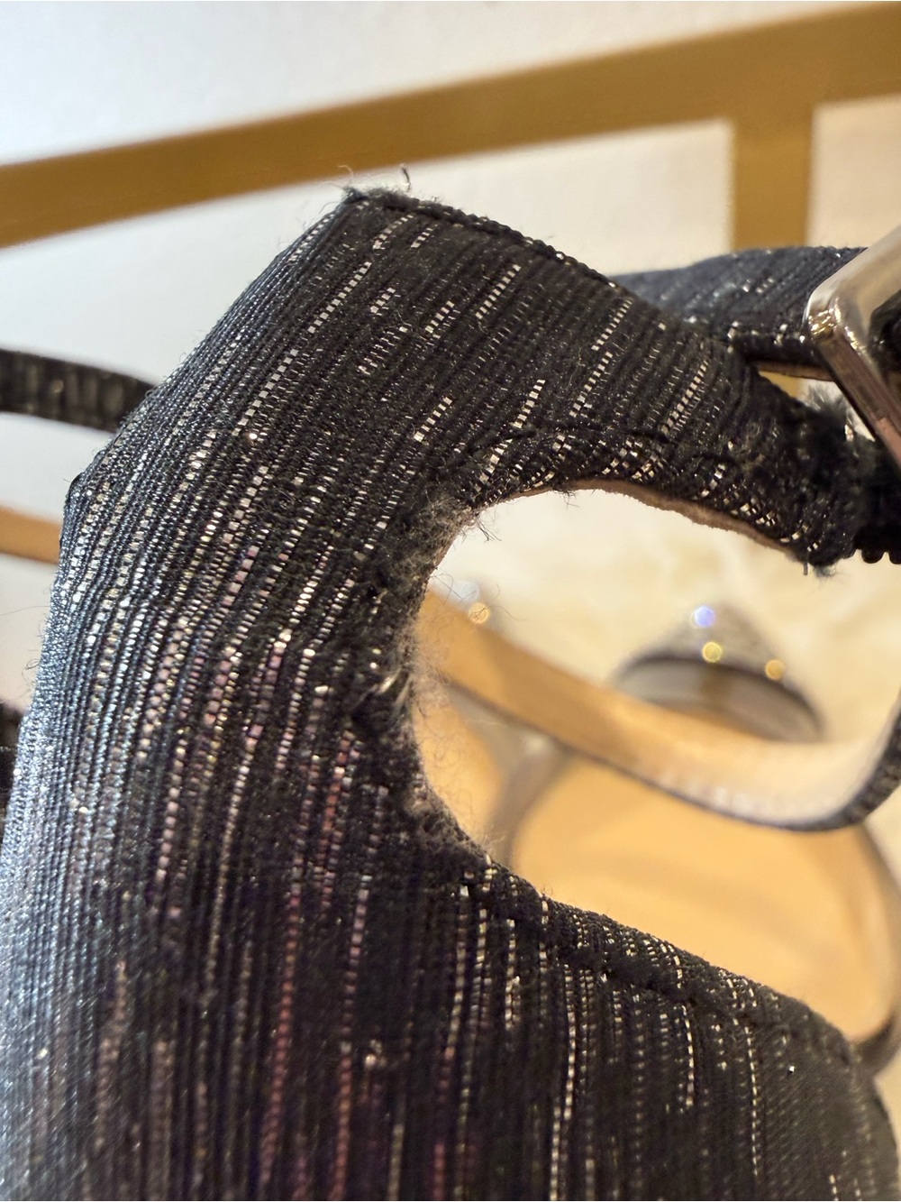 Betsey Johnson Black Crystal-Embellished Pointed-Toe Ankle-Strap Heels - Picture 12 of 12